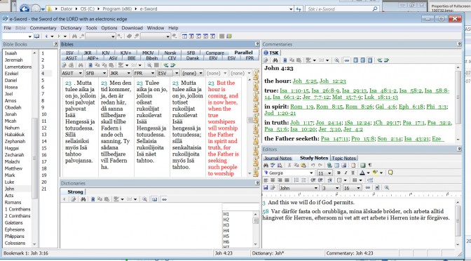 ASUT raamattu e-Sword Windows raamattuohjelmalle