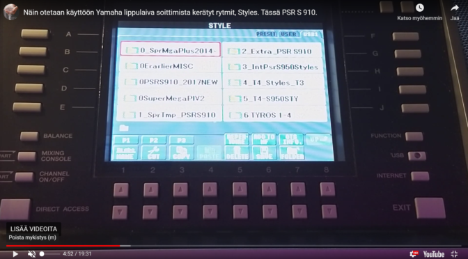 LAAJENNA YAMAHA ARRANGER TYÖASEMAASI JOPA 10.000 RYTMILLÄ / STYLES ILMAISEKSI TÄSTÄ