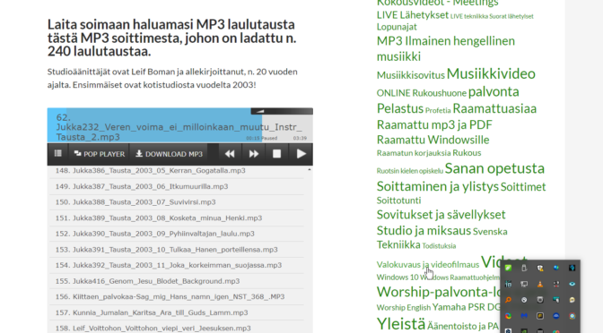 LAULA KANSSAMME n. 180 HENGELLISTÄ MP3 LAULUTAUSTAA JEESUS LAULUJA